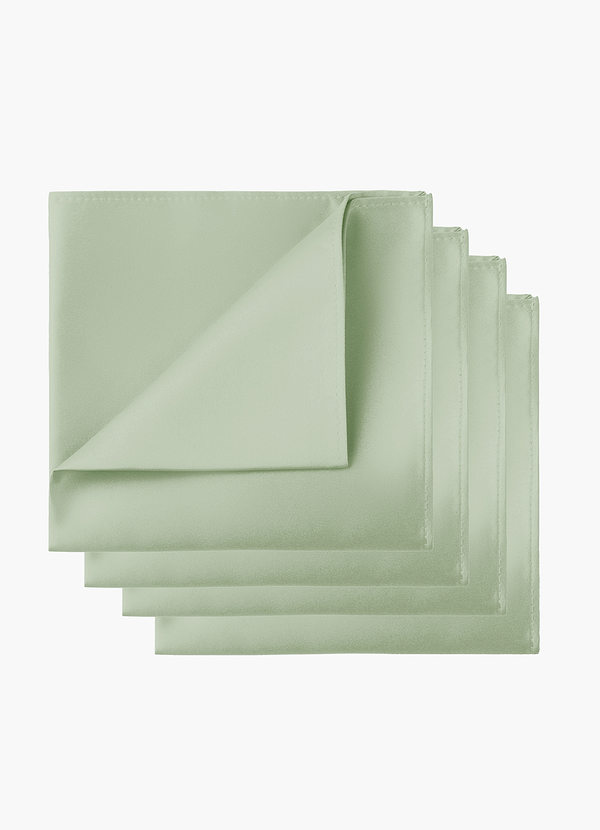front Matte Satin Pocket Square Set – 4 Pieces