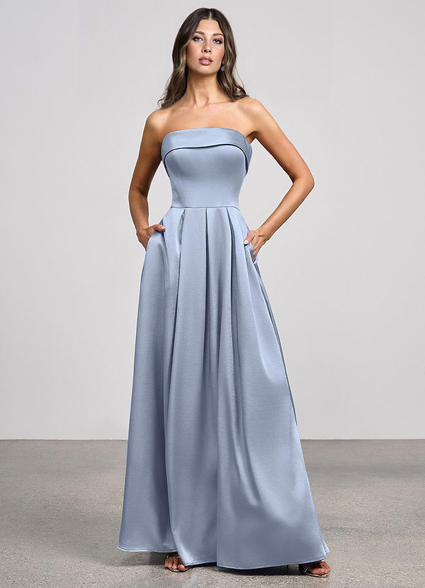 Robe Maxi Bleu Poussiéreux Isolde image1