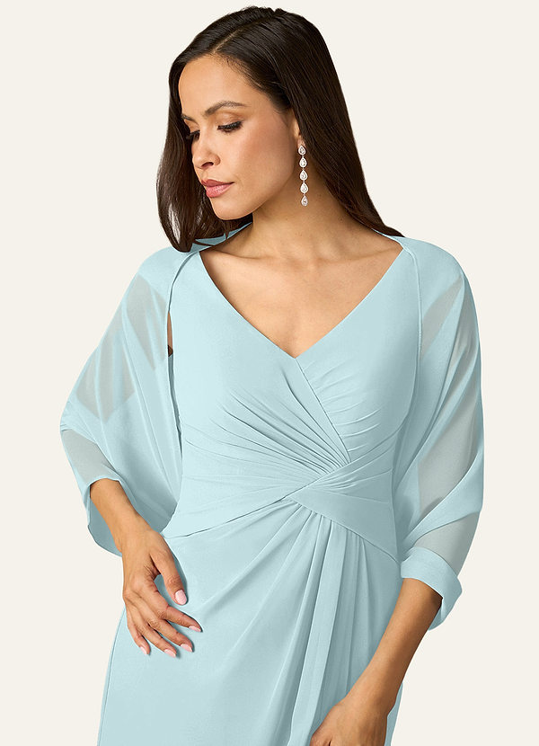 front Azazie Matching Color Sarah Chiffon Wrap