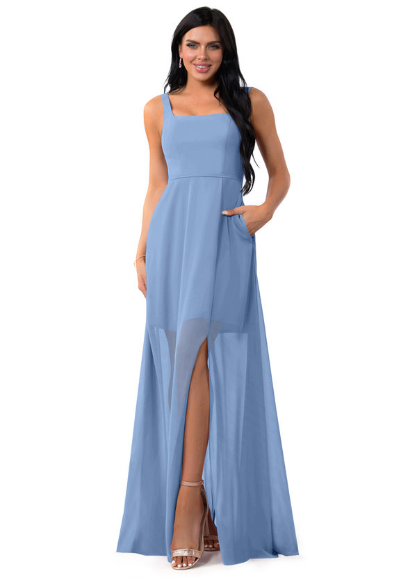 Steel Blue Azazie Renee Bridesmaid Dresses | Azazie