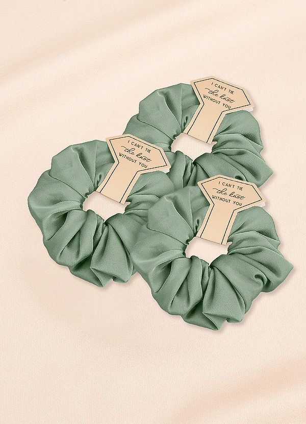 front Matching Color Bridesmaid Stretch Satin Over Size Scrunchies
