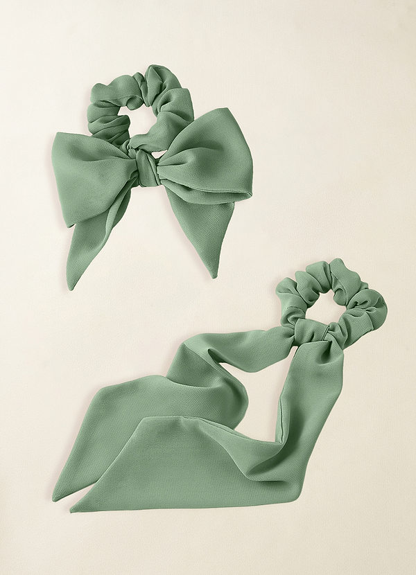 front Matchande färg Chiffong Multiway hår Scrunchie Set