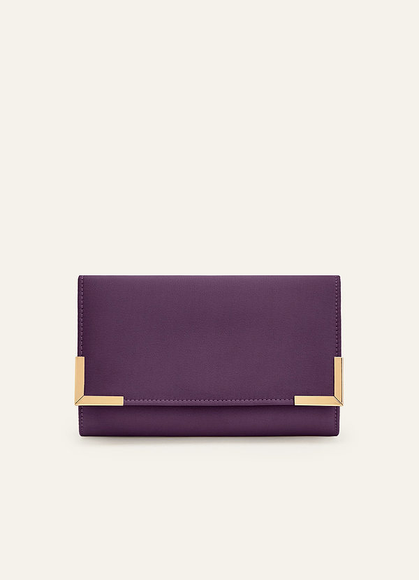 front Pochette a busta in raso elasticizzato dello stesso colore