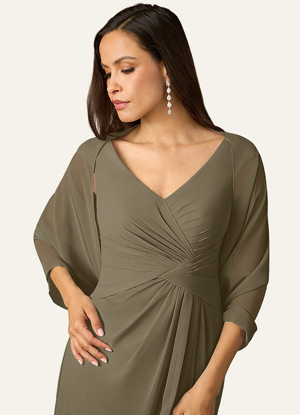 front Azazie Matching Color Sarah Chiffon Wrap