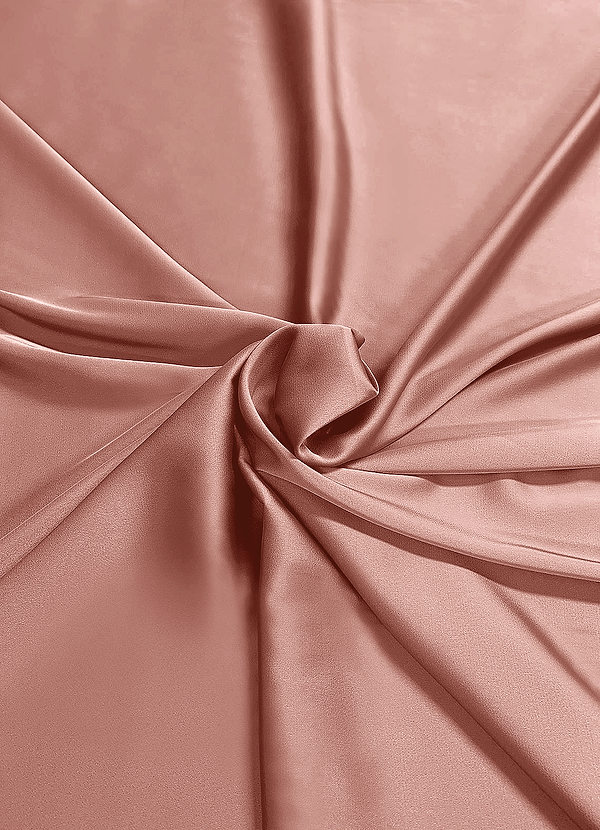 front Azazie Stretch Satin Fabric By the Yard Pölyinen Ruusu