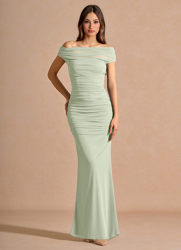 Robe Longue Vert Clair Coraliea image1