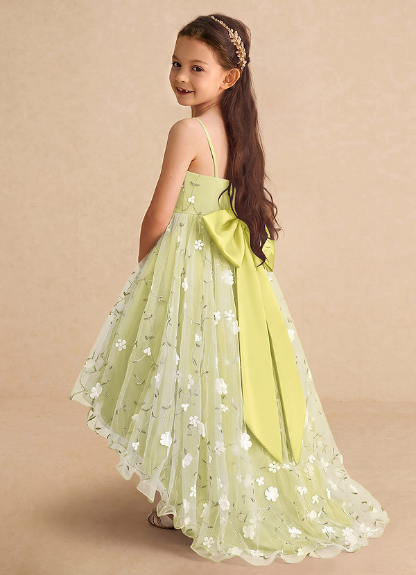 Celia Flower Girl Dresses Canary A-Line Spaghetti Strap Tulle Dress image1