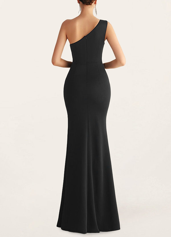 back Dutton Black One-Shoulder Maxi Dress
