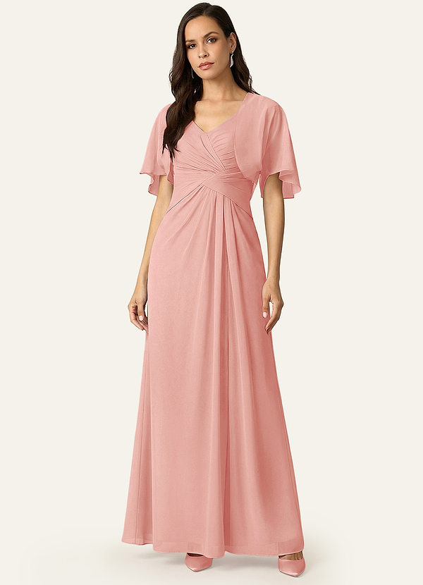 front Azazie Stola In Chiffon Salome In Colore Abbinato