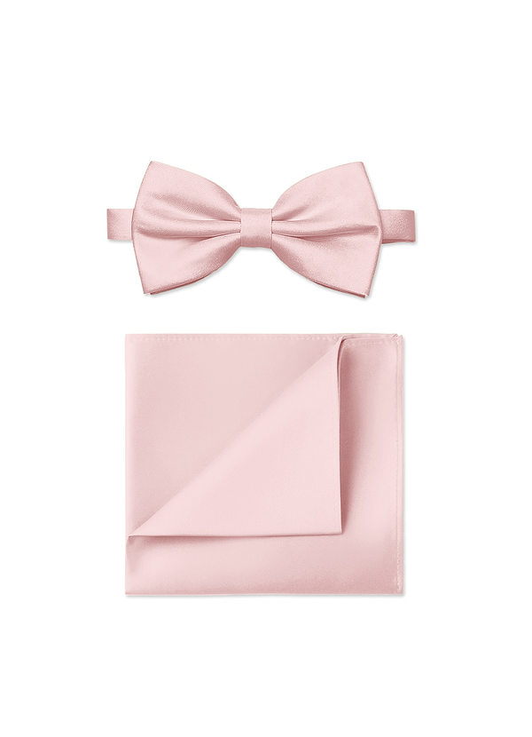 front Matte Satin Bow Tie and Pocket Square Set