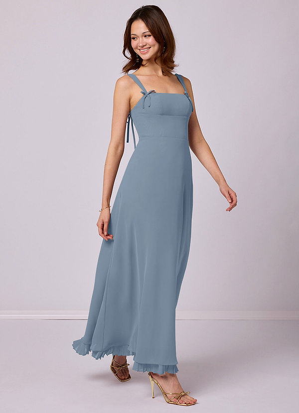 Barbie ♥ Azazie Bridesmaid Dresses A-Line Pleated Chiffon Ankle-Length Dress image1