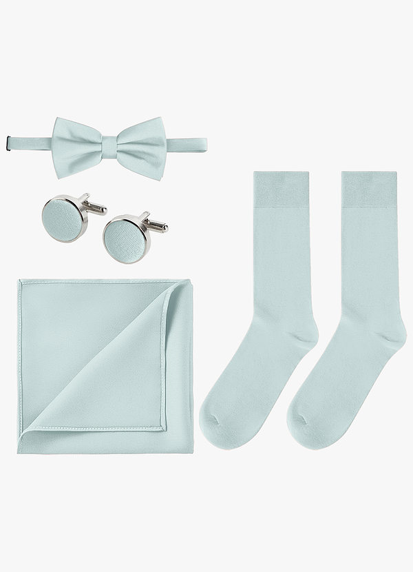 front Matching Color 4-Piece Stretch Satin Bow Tie Set