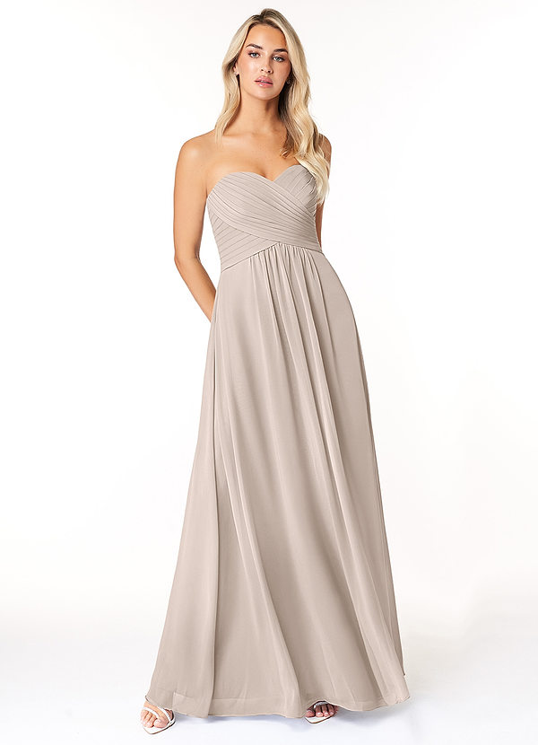 Azazie Yazmin Bridesmaid Dresses Frost A-Line Sweetheart Neckline Chiffon Convertible Dress image1