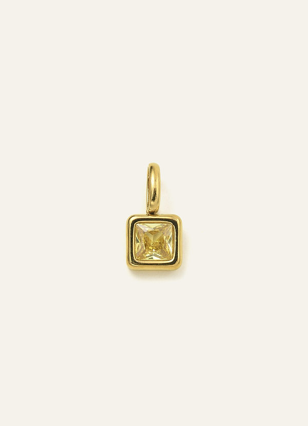 front 18K Gold Plated Charm Birthstone Necklace