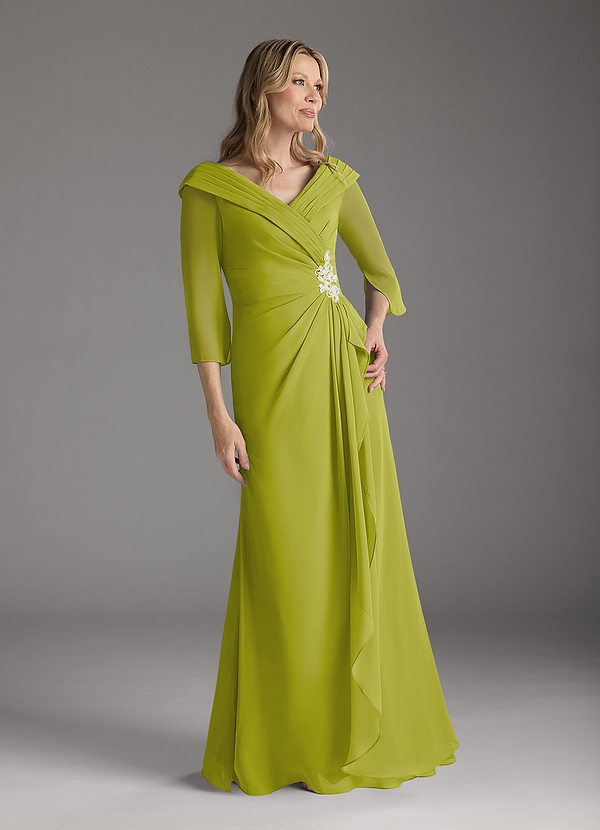 Azazie Jaycee Abiti da Mamma Sposa Abito A-Line in Chiffon Citronella image1