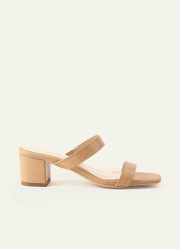 front Two Strap Low Chunky Heel Sandal