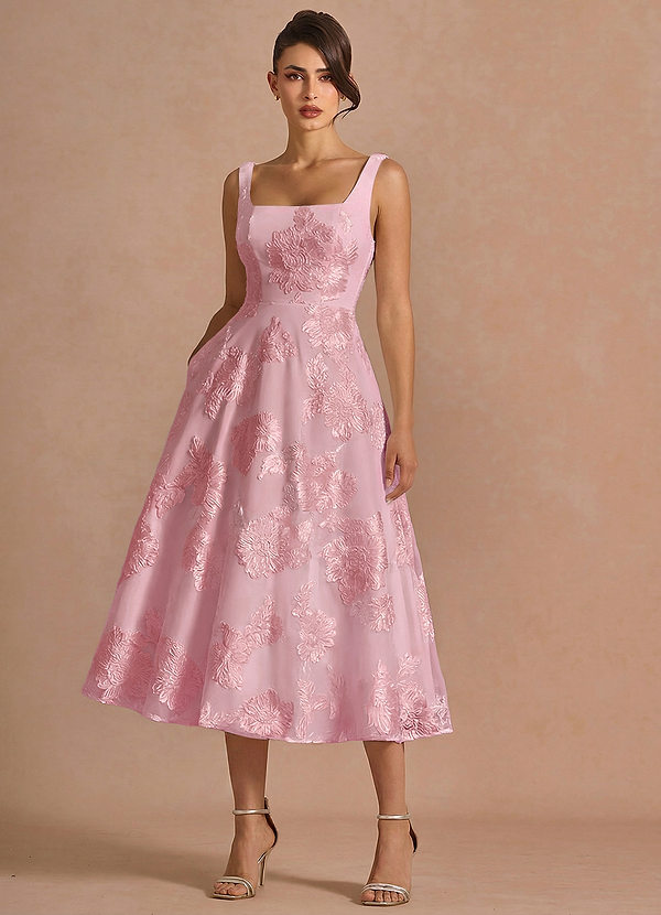 Brynn Pink Midi Dress image1