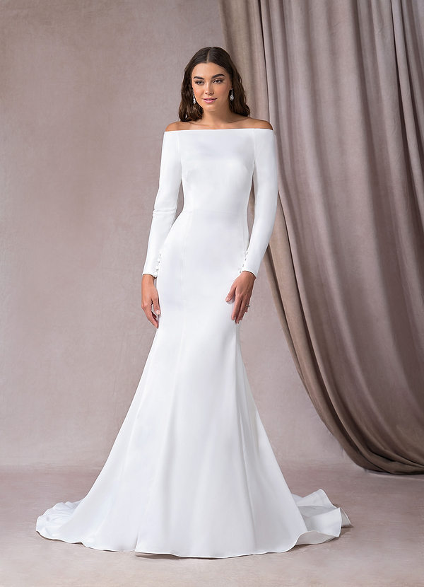 front Azazie Marlin Wedding Dress