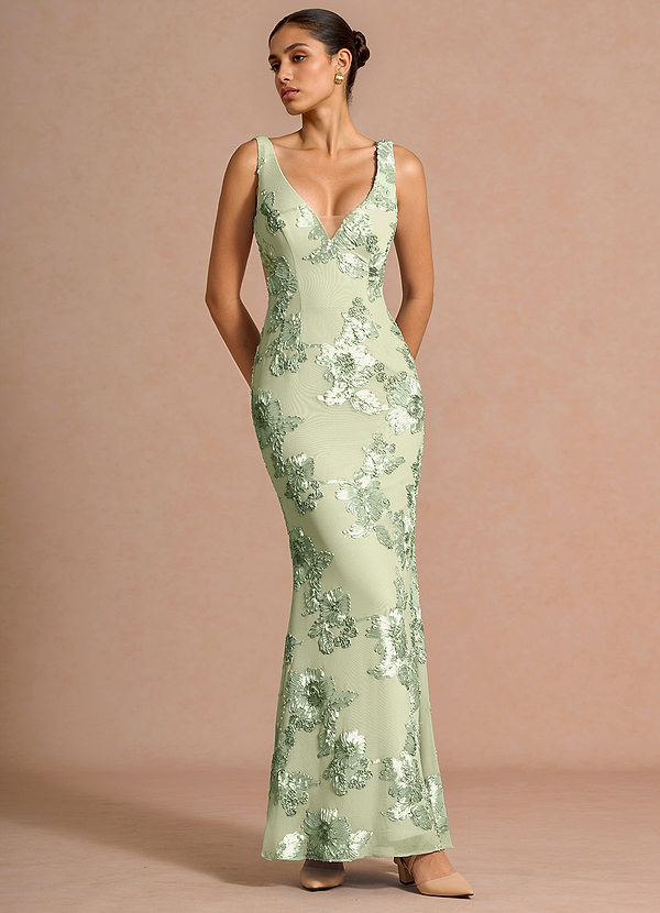 Robe Maxi Vert Clair Ivellea image1