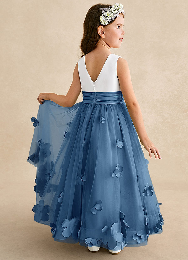 Azazie Vi Flower Girl Dresses Twilight A-Line Sleeveless Tulle Dress image1