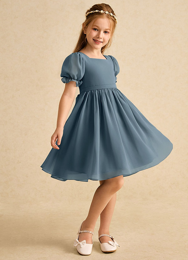 Jolie Flower Girl Dresses Twilight A-Line with Sleeves Chiffon Dress image1