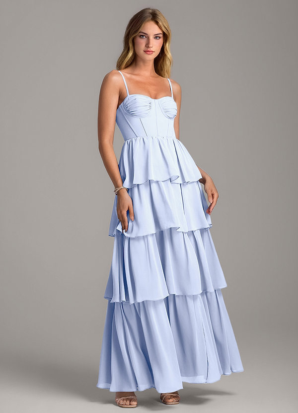 Azazie Alanna Bridesmaid Dresses Ice A-Line Sweetheart Neckline Chiffon Dress image1