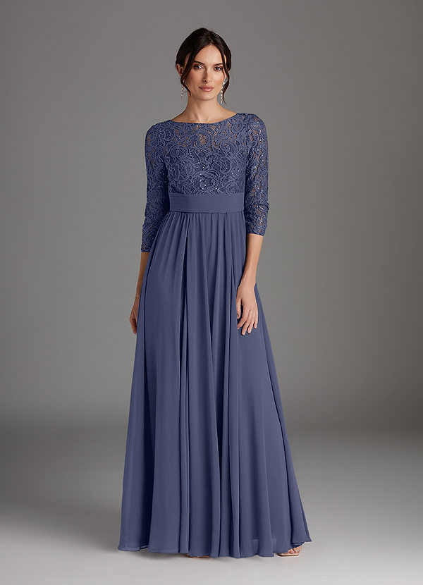 Azazie Carmena Mother of the Brides Dresses Stormy A-Line Sequins Chiffon Dress image1