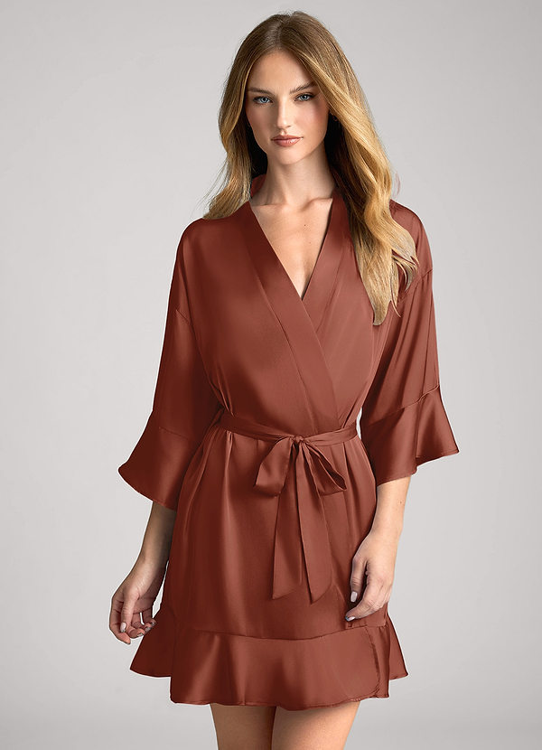 front Auburn Röyhelöinen satiinikylpytakki