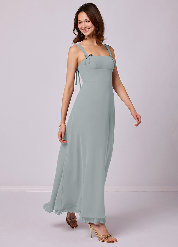 Barbie ♥ Azazie Bridesmaid Dresses A-Line Pleated Chiffon Ankle-Length Dress image1