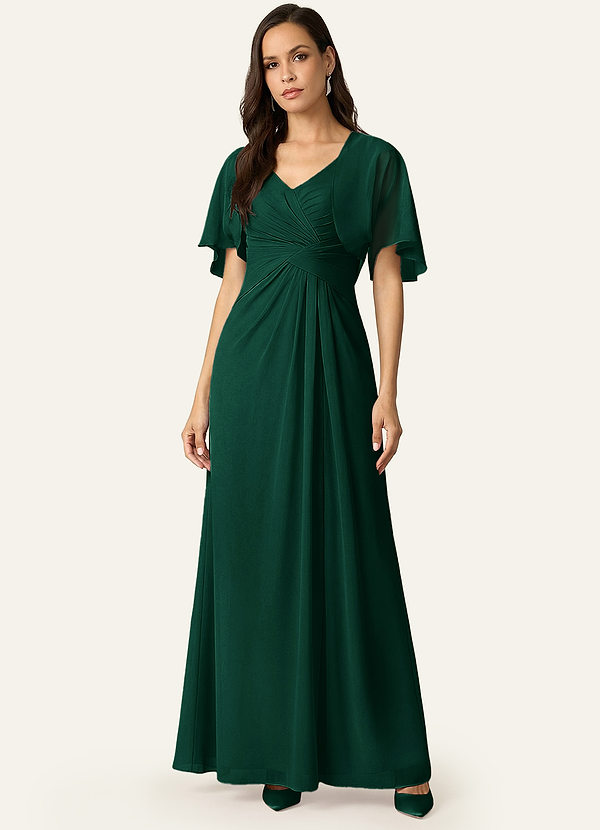 front Azazie Matching Color Salome Chiffon Wrap