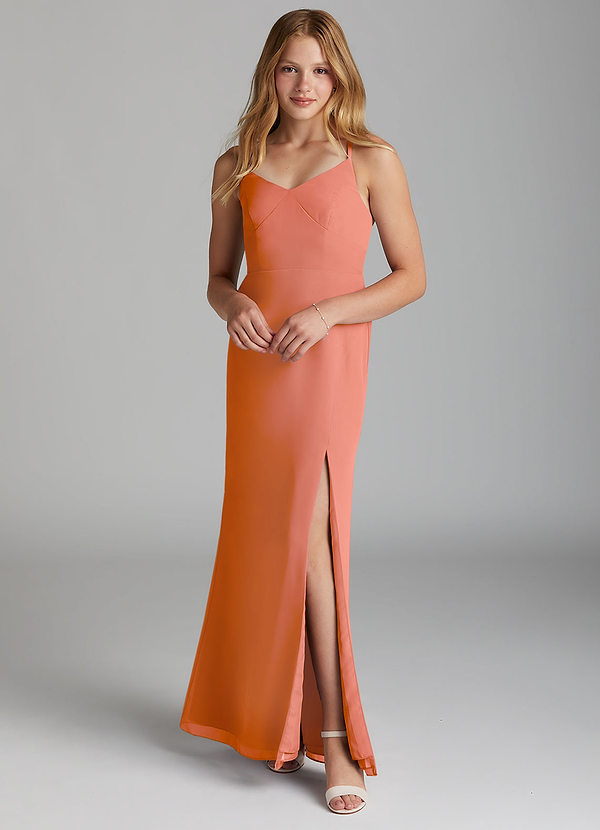 Azazie Becca Junior MAI TAI Mermaid Chiffon Dress image1