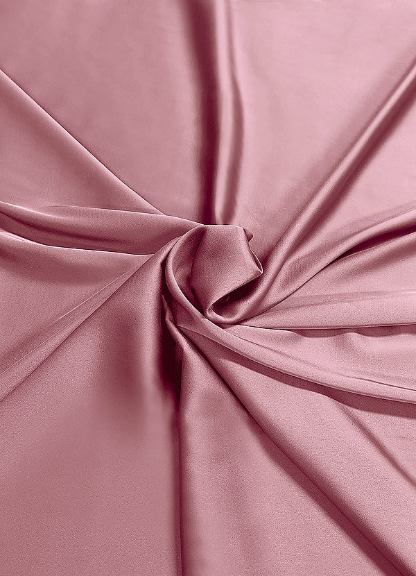 front Azazie Vintage Mauve Stretch Satin Fabric By the Yard