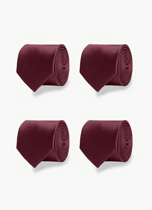 front Matte Satin Matching Groomsmen Tie Set – 4 Pieces