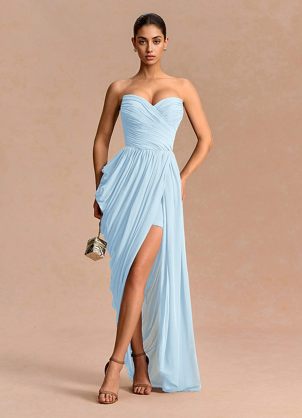Adelinea Sky Blue Maxi Dress image1