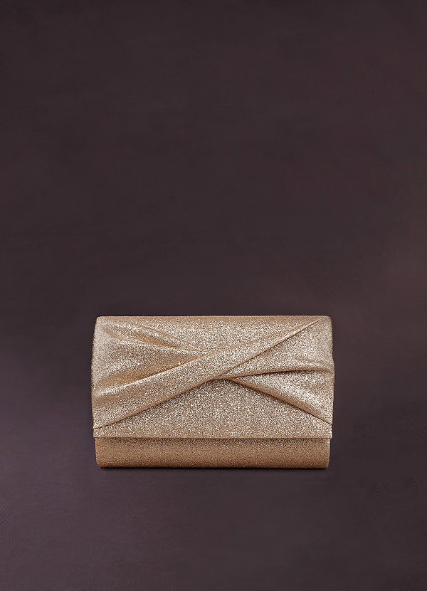 Champagne Elegant Crossover Clutch Bags | Azazie