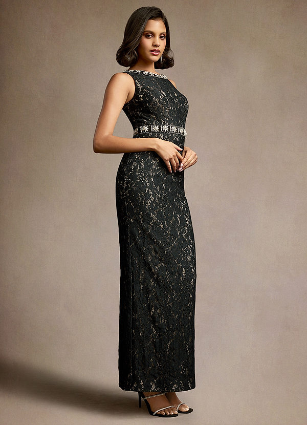 Penelope Black Embellished Lace Gown image1