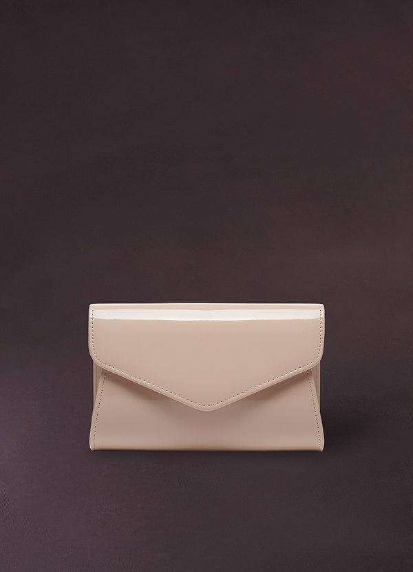 front Brief Patent Leather Envelope Bag