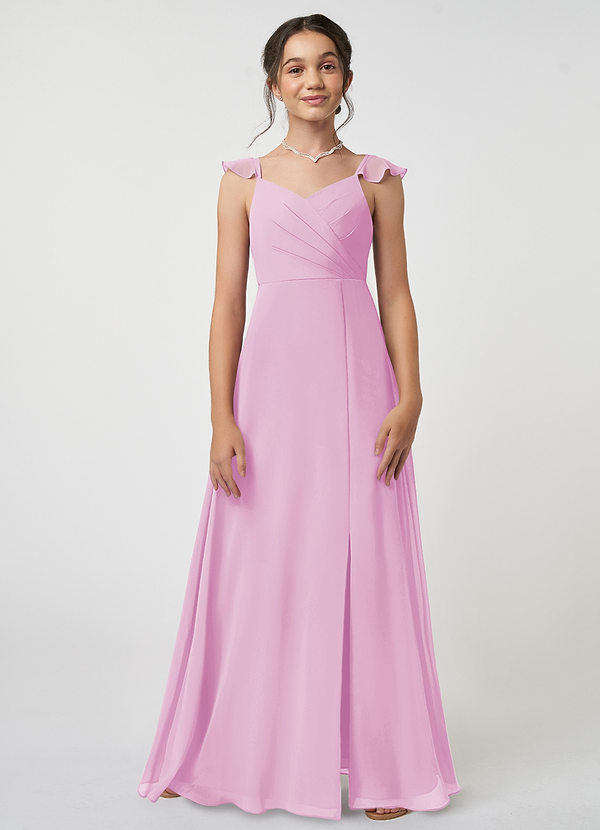 Azazie Amada Junior Bridesmaid Dress in Candy Pink | Azazie