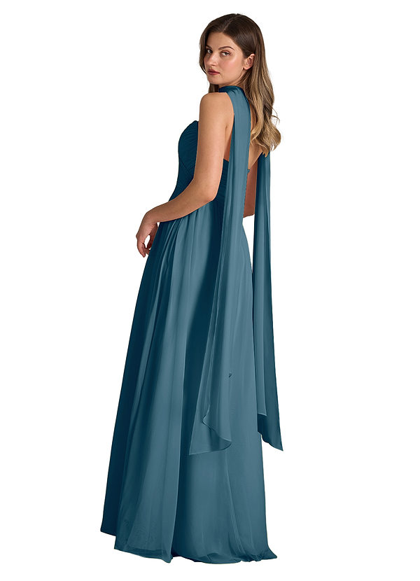 front Azazie Bijpassende kleur chiffon sjaal