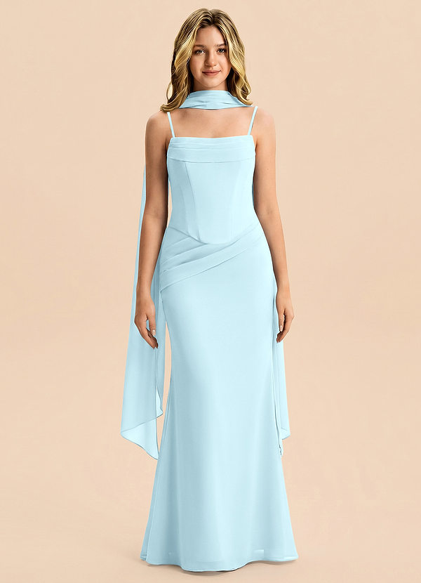 Sorrel Junior Cloud Blue Mermaid Pleated Chiffon Dress image1