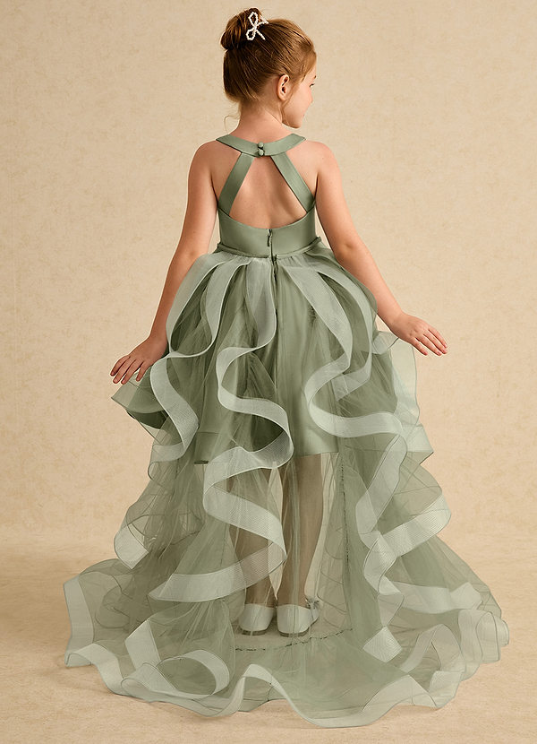 Azazie Julietta Blumenkinder Kleider Ballkleid Cabrio Tüll Kleid Pistazie image1