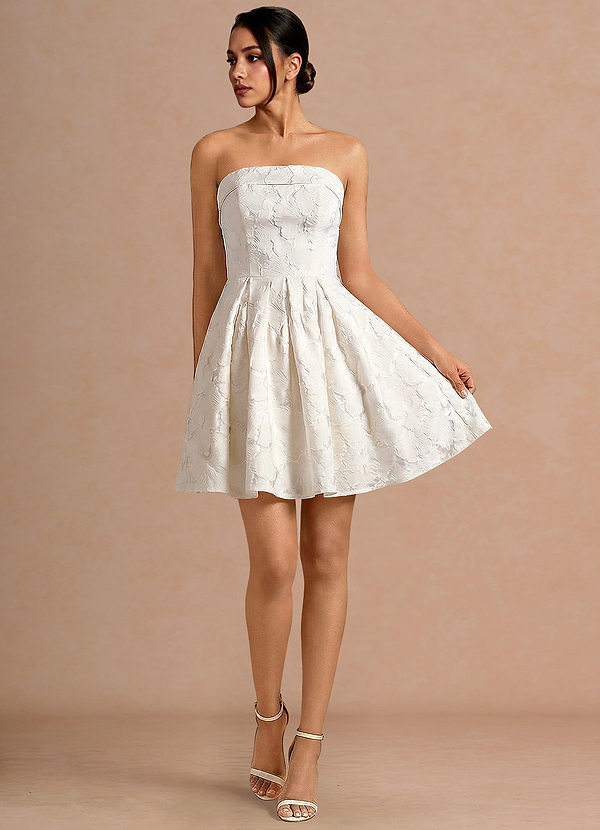 Quessia French White Mini Dress image1