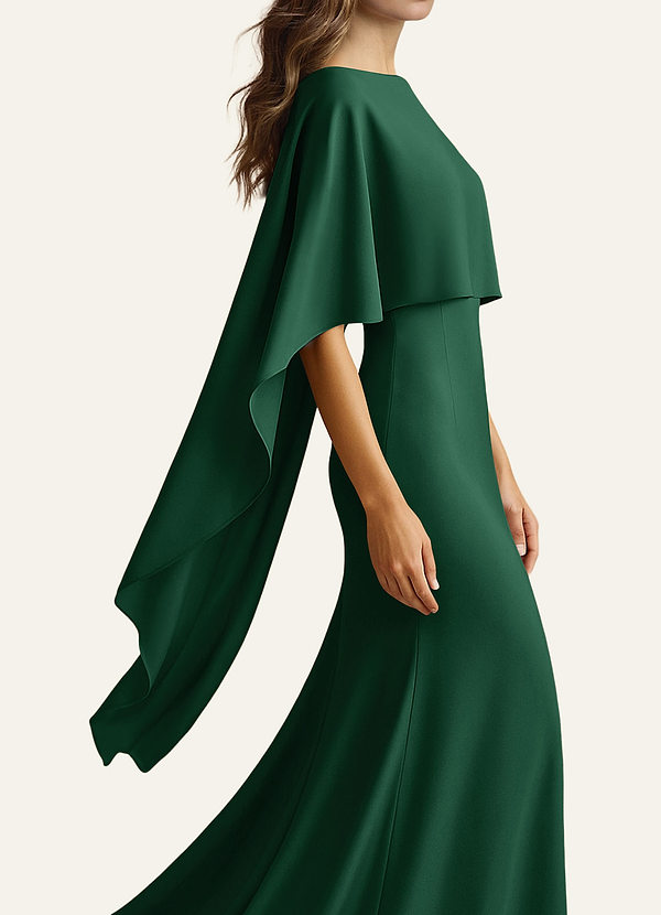 front Azazie Capa multiposición de satén elástico de color a juego