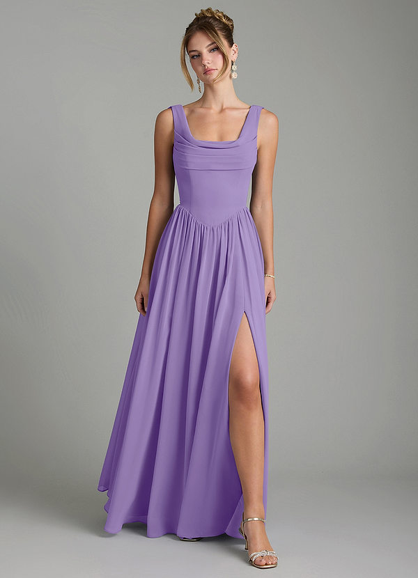 Azazie Novi Bridesmaid Dresses Tahiti A-Line Pleated Chiffon Dress image1