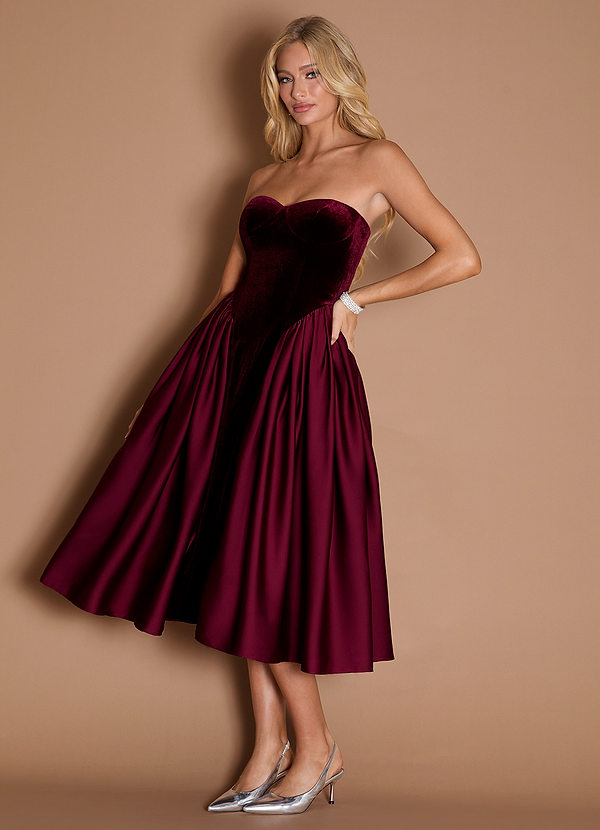 Marie Wine Midi Dress image1