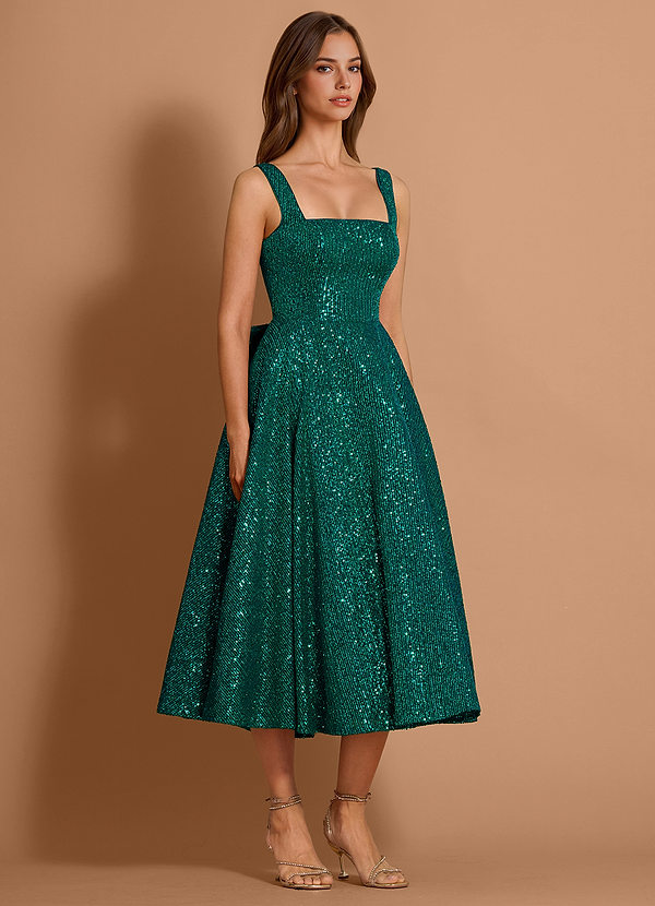 Romina Hunter Green Midi Dress image1