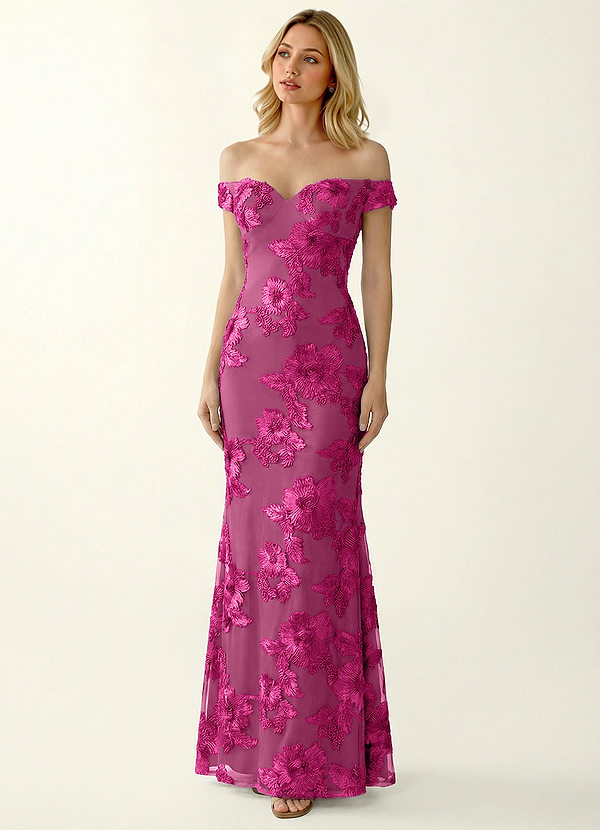 Lowlala Fuchsia Lace Prom Dress image1