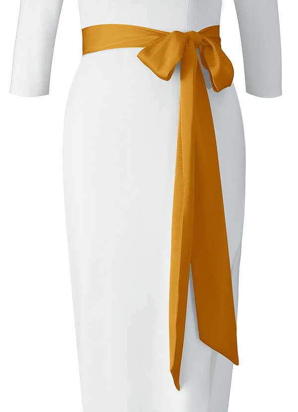 front Azazie Matching Color Stretch Satin Sash