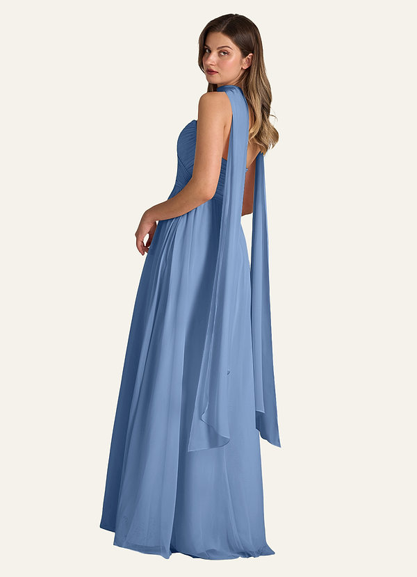 front Azazie Matching Color Chiffon Scarf