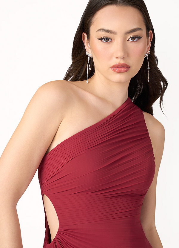 Angelina Ruby Red Asymmetrical Dress image1